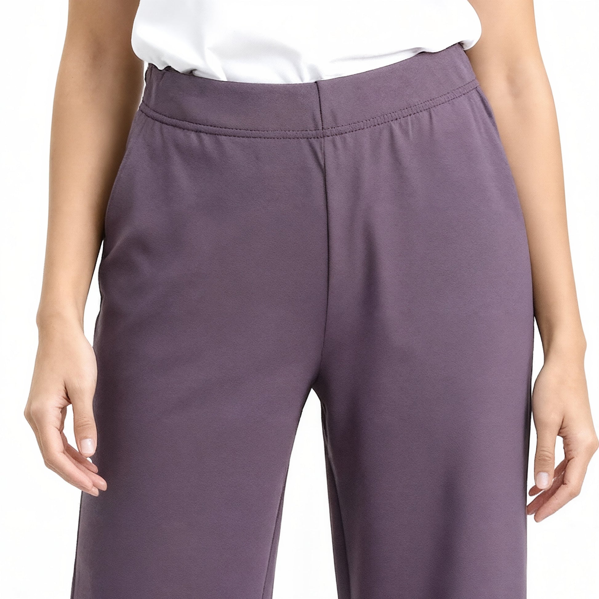 High Rise Solid Trackpants