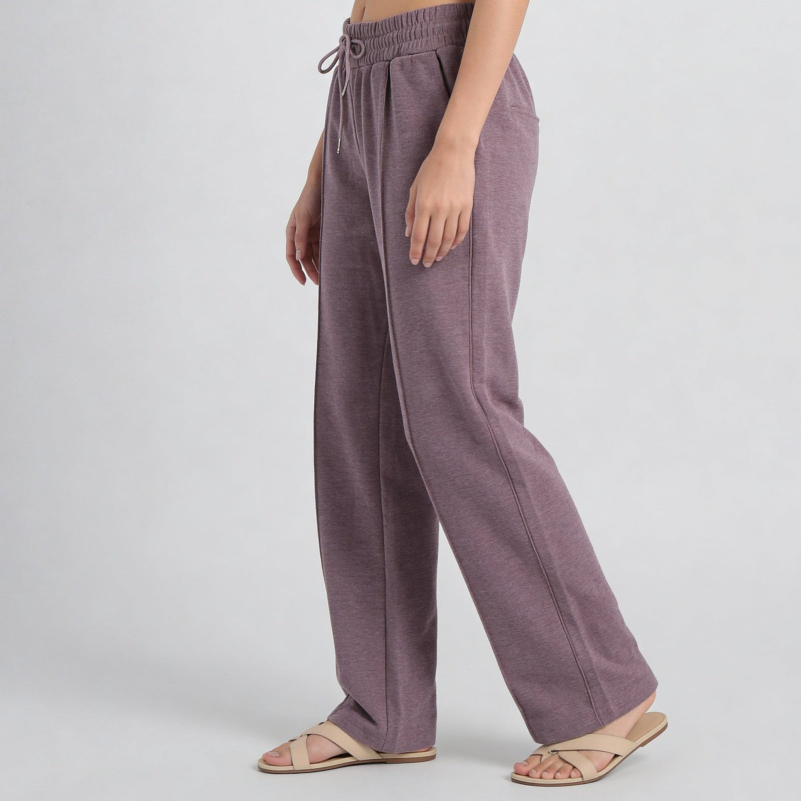 High Rise Solid Trackpants