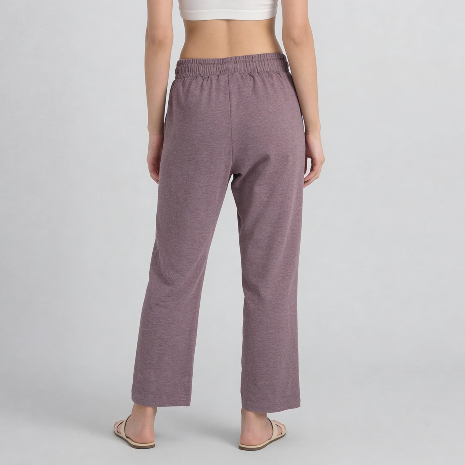 High Rise Solid Trackpants