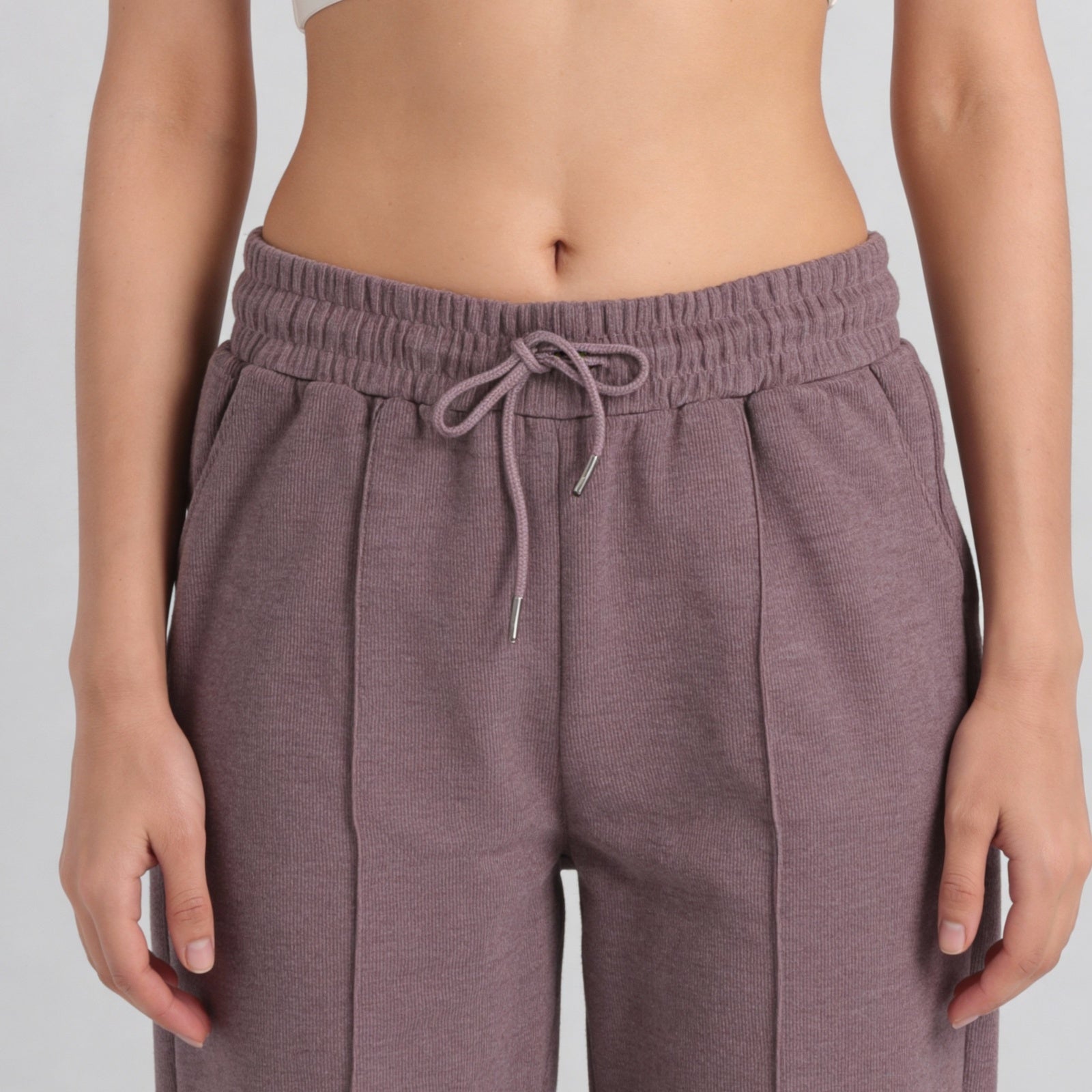 High Rise Solid Trackpants