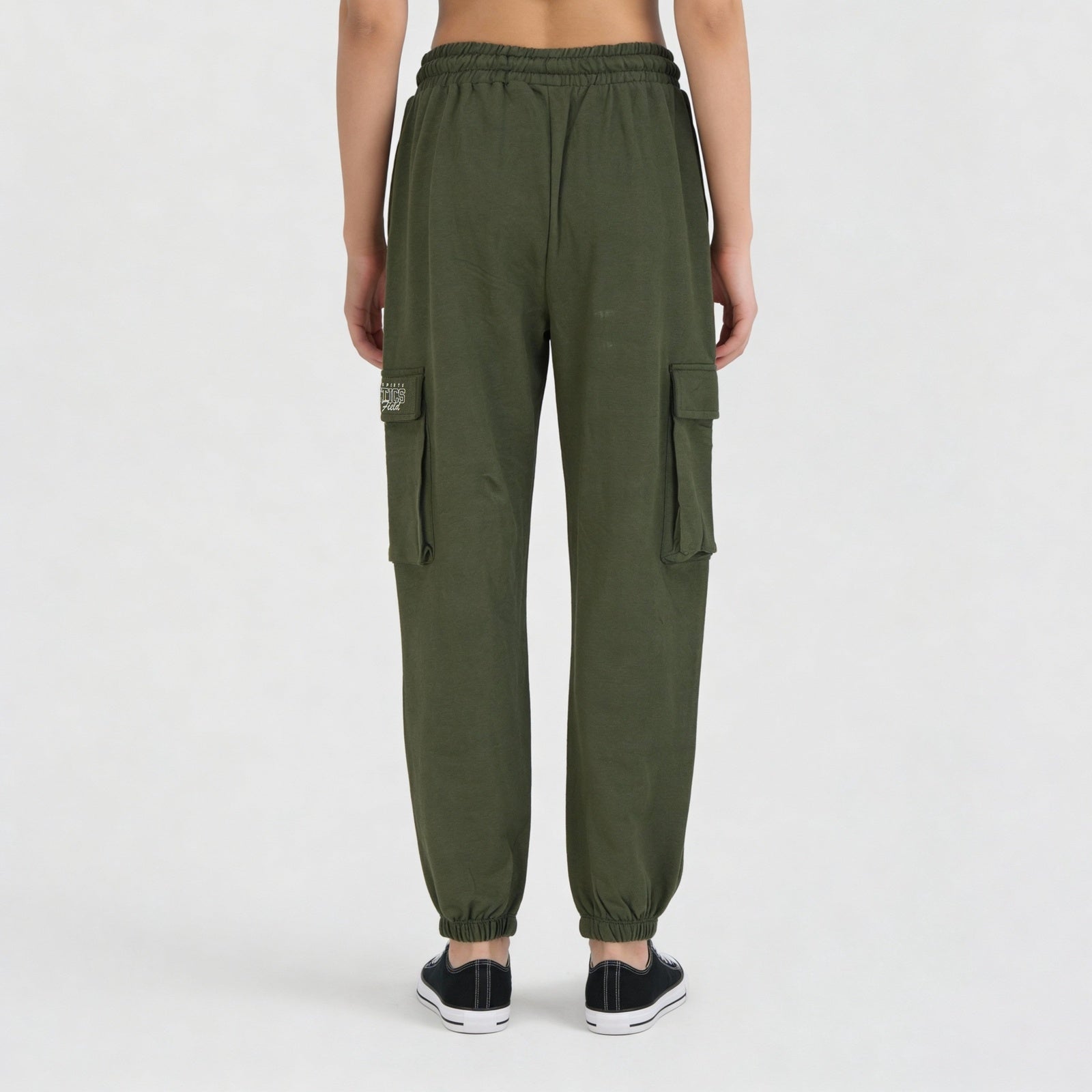 Cotton High Rise Graphic Joggers