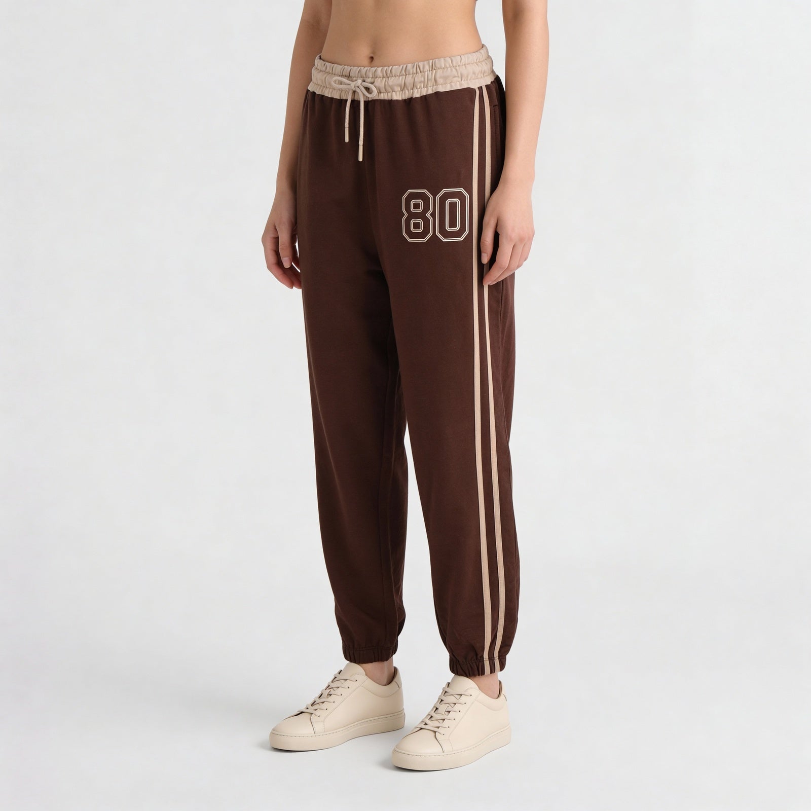 Cotton High Rise Graphic Joggers