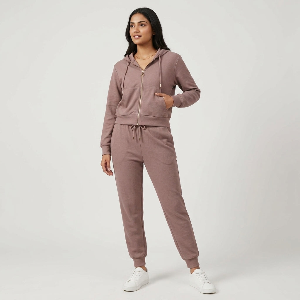Solid Mid Rise Trackpant
