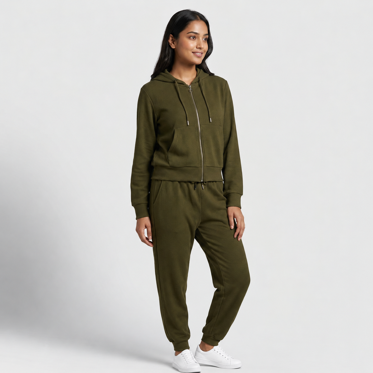 Solid Mid Rise Trackpant