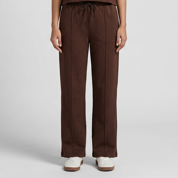 Solid High Rise Trackpants
