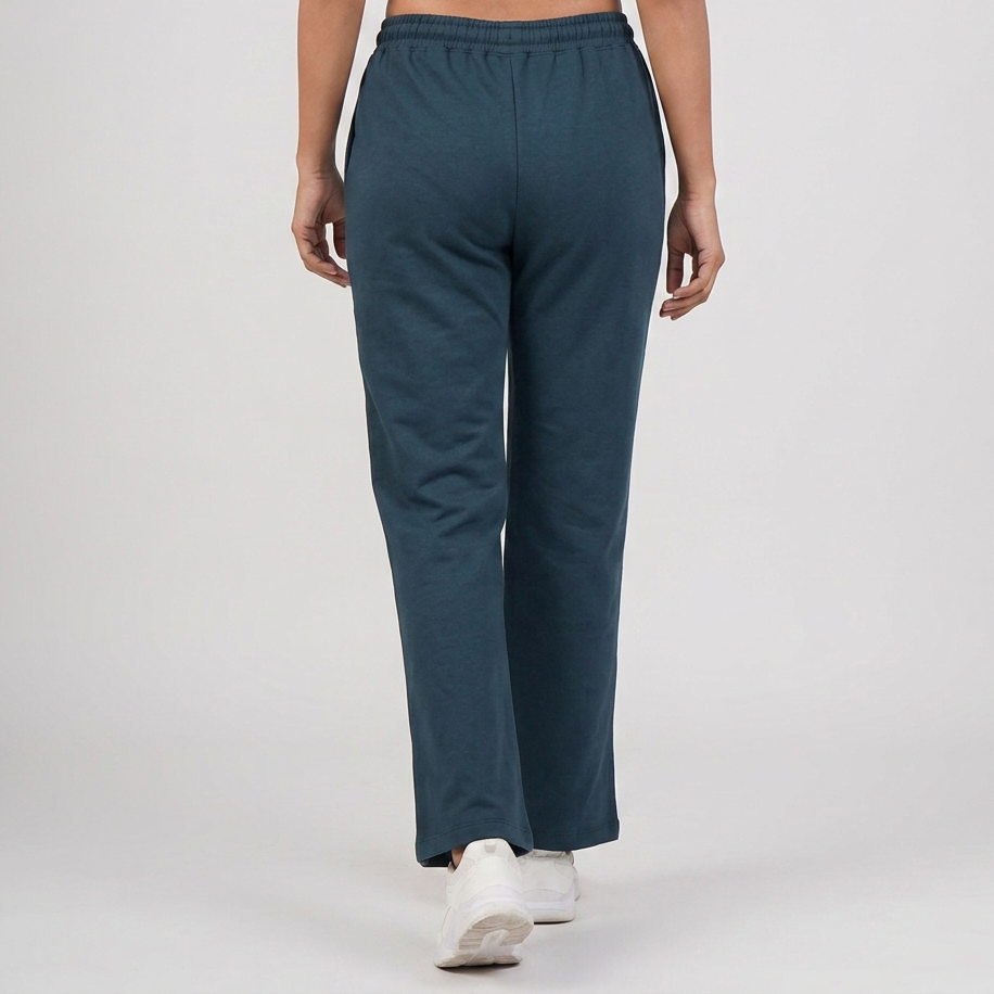 Solid High Rise Trackpants