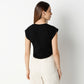 Slim Fit Solid Cropped T-Shirt