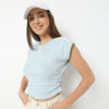 Slim Fit Solid Cropped T-Shirt
