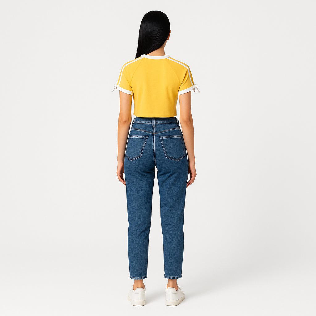 Buy Young Women Athleisure Tee With Tie Detail On Sleeve - Style Union