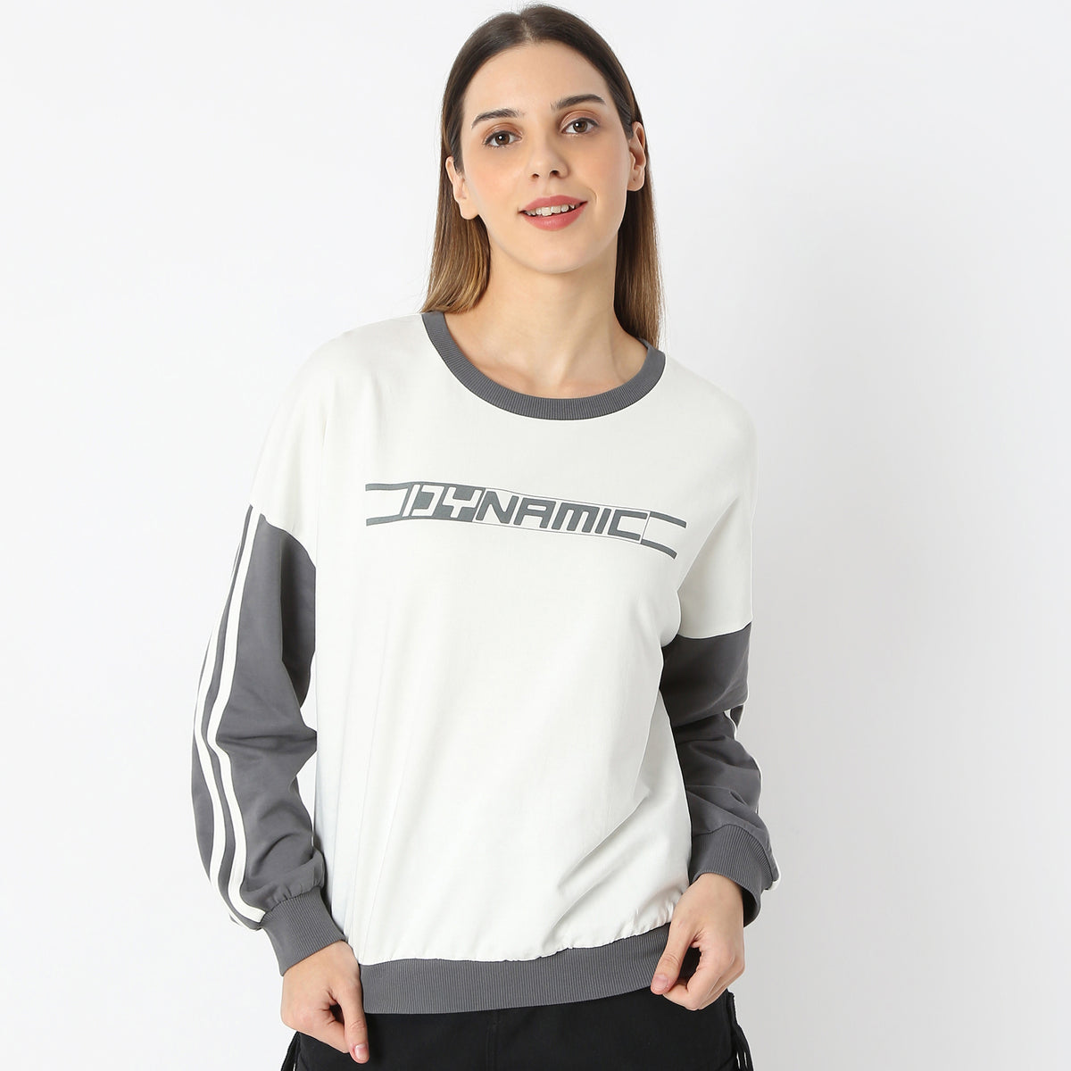 Dynamic Print Oversized Full Sleeve T-Shirt