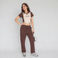Polo Neck Graphic Athleisure Crop T-Shirt