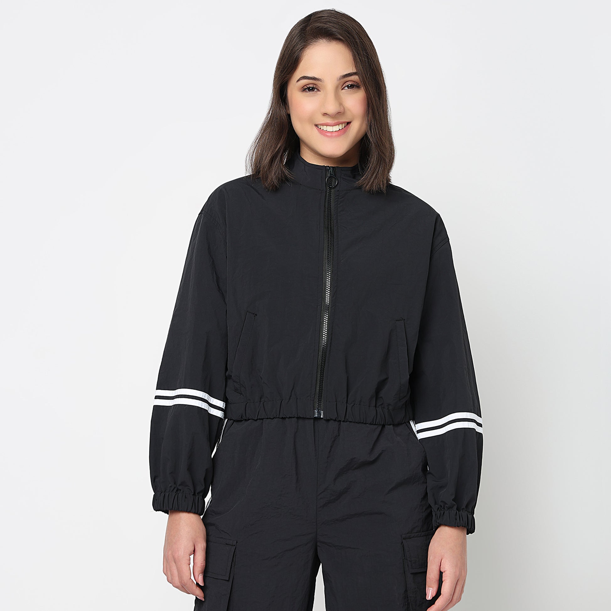 Solid Athleisure Jacket