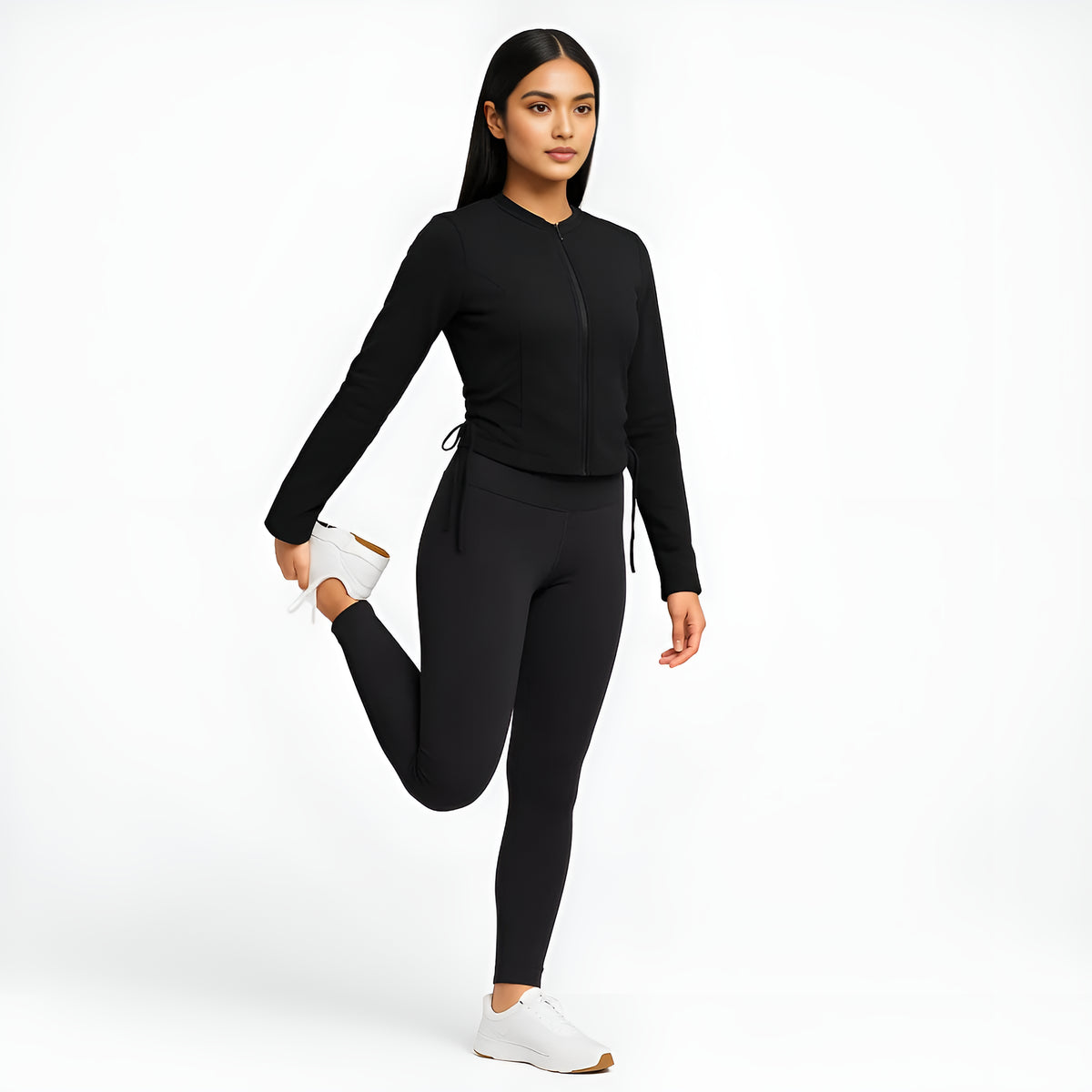 Buy Slim Fit Jacket With Corset Panels and Side Ruching - Style Union