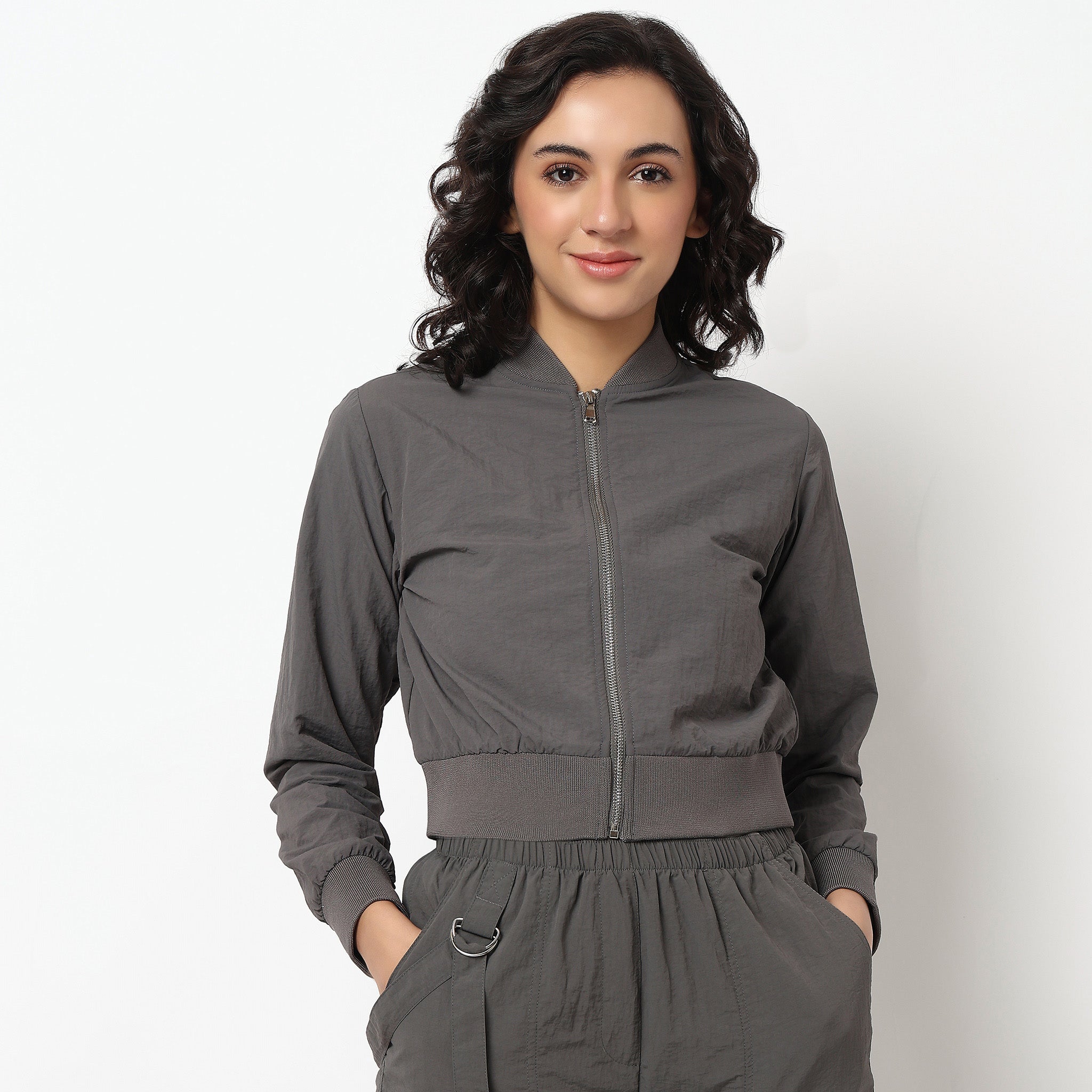 Buy Women Regular Fit Solid Full Sleeve T-Shirt  - Style Union