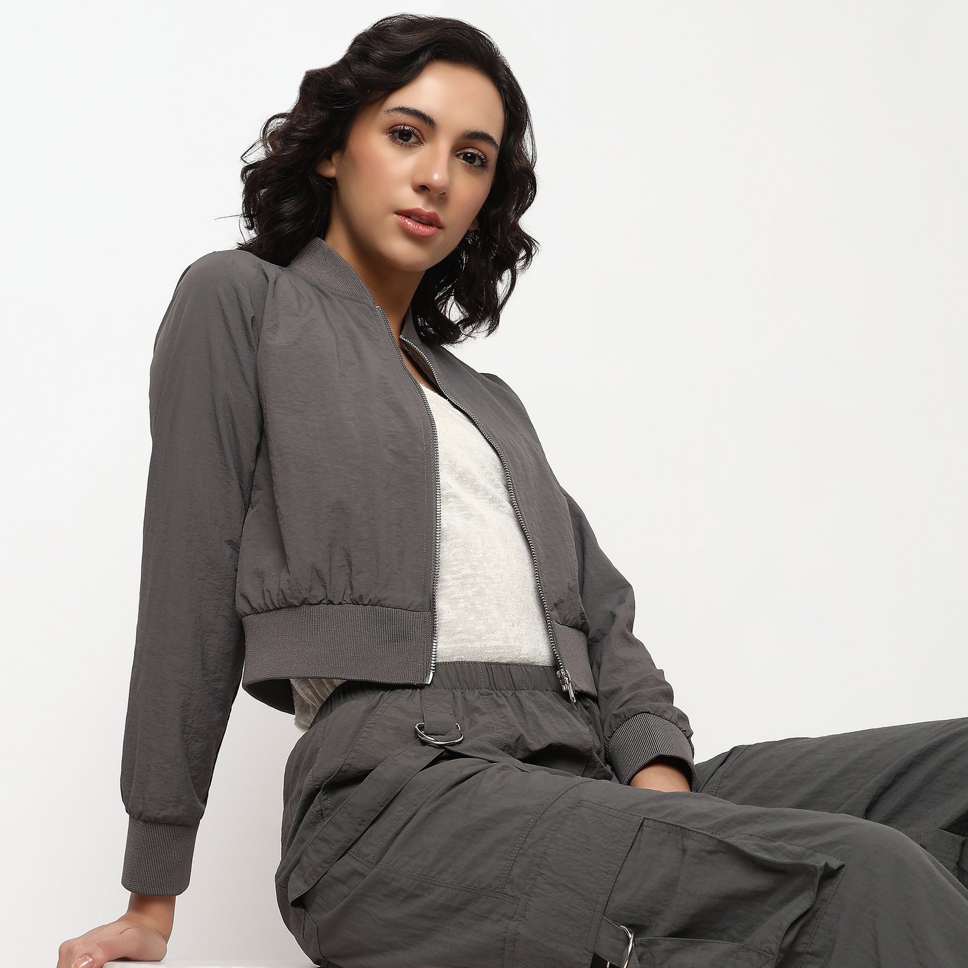 Buy Women Regular Fit Solid Full Sleeve T-Shirt  - Style Union