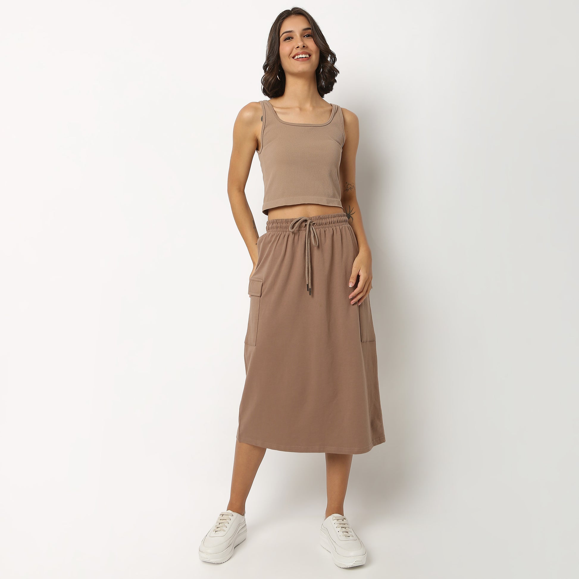 Nylon Spandex Crop T-Shirt