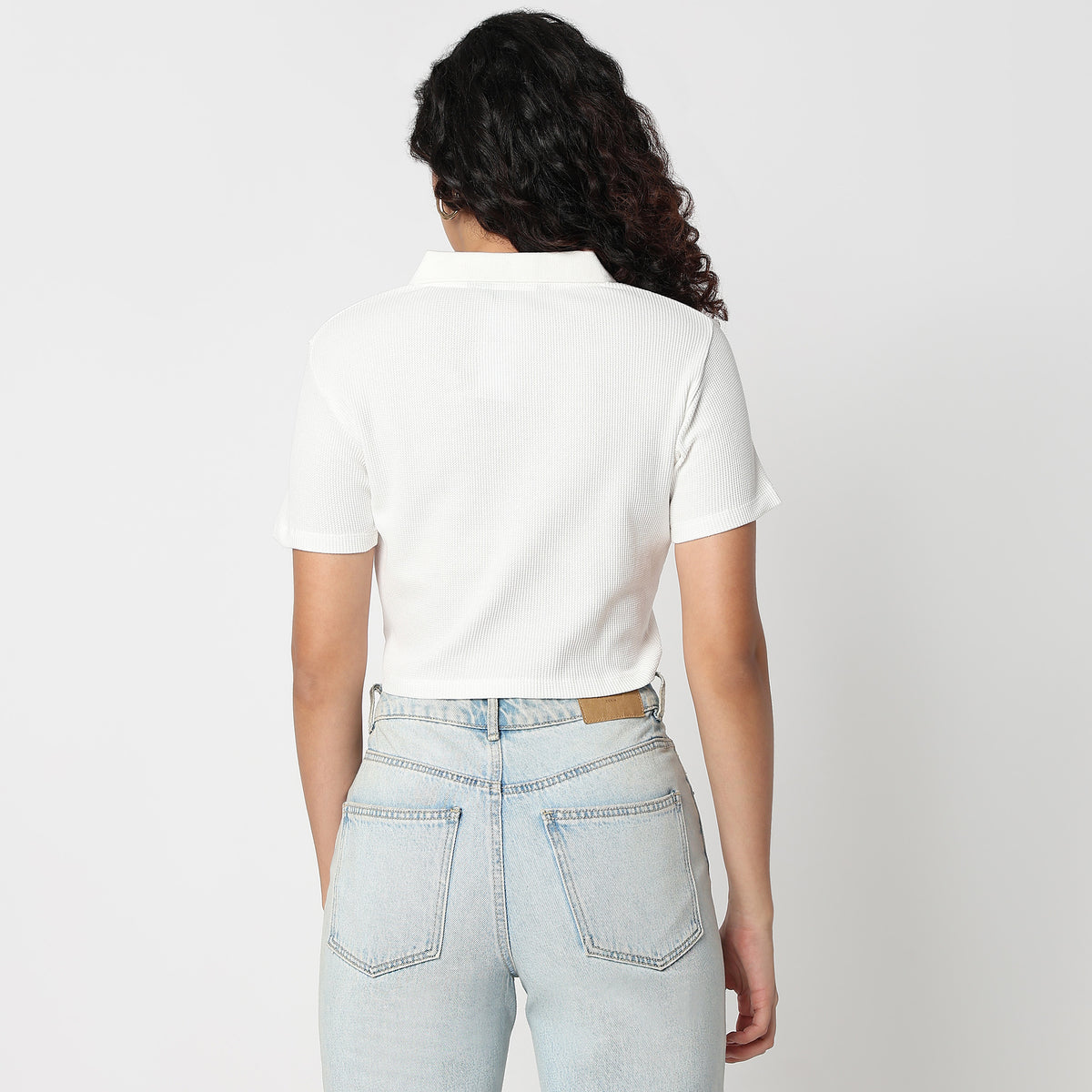 Slim Fit Athleisure T-Shirt with Partial Zipper Opening