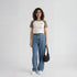 Solid Slim Fit Crop T-Shirt