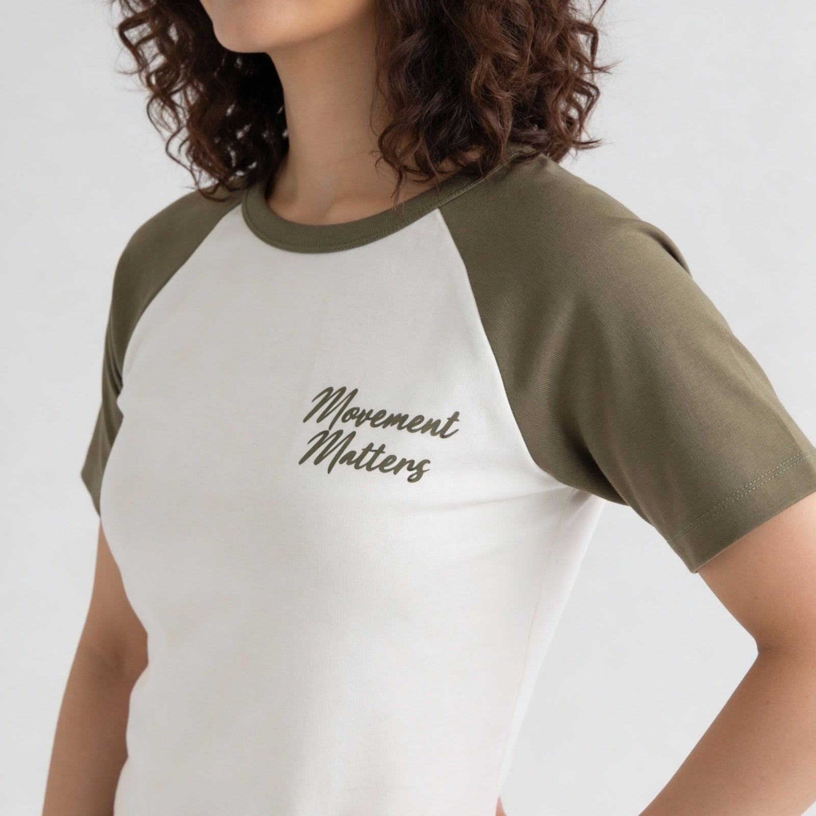 Solid Slim Fit Crop T-Shirt