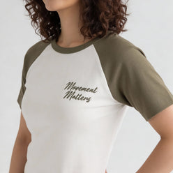 Solid Slim Fit Crop T-Shirt