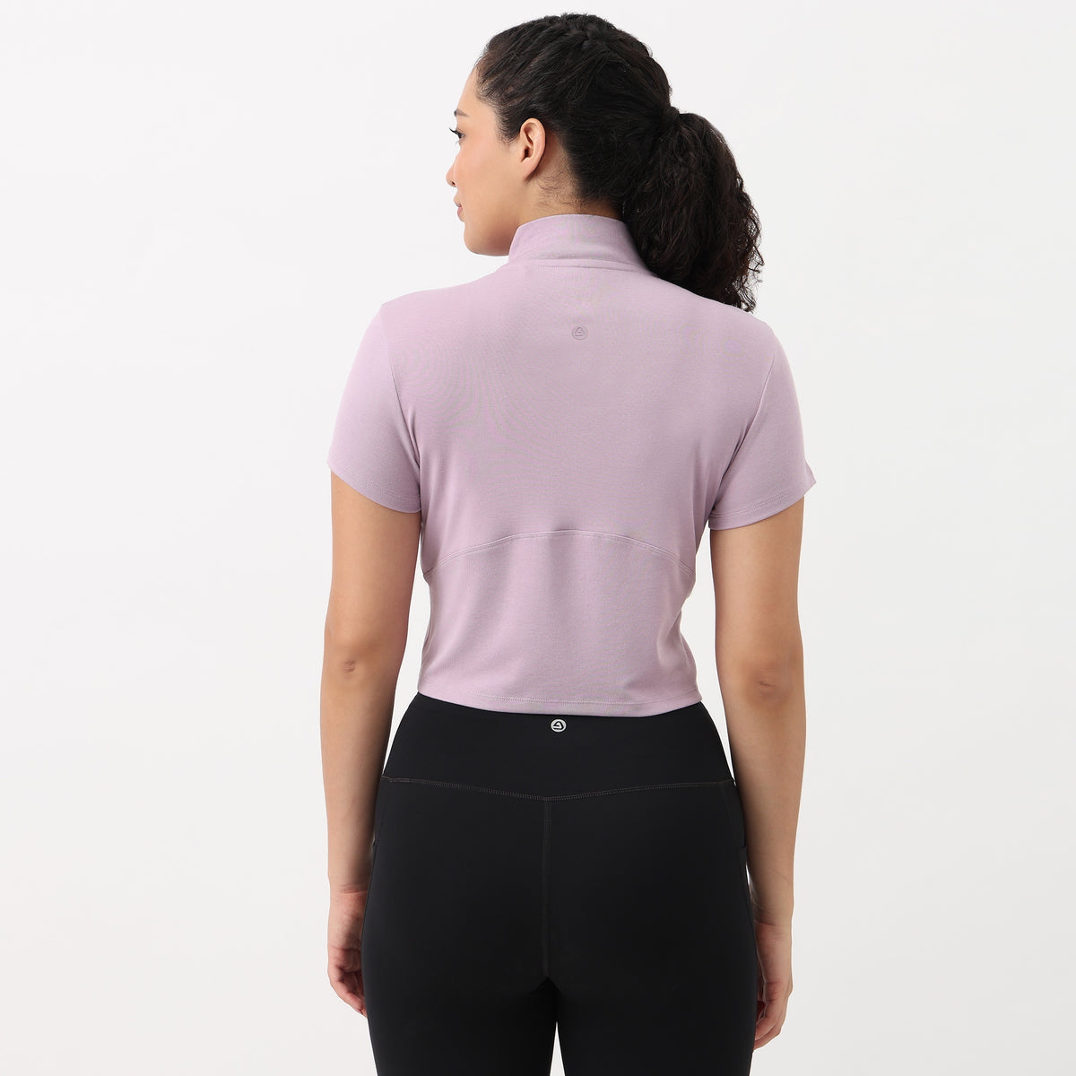 Airdry - High Neck and Zipper Slim Fit T-Shirt