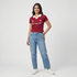 Printed Cropped Polo T-Shirt