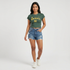 Graphic Slim Fit Crop T-Shirt