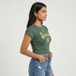 Graphic Slim Fit Crop T-Shirt
