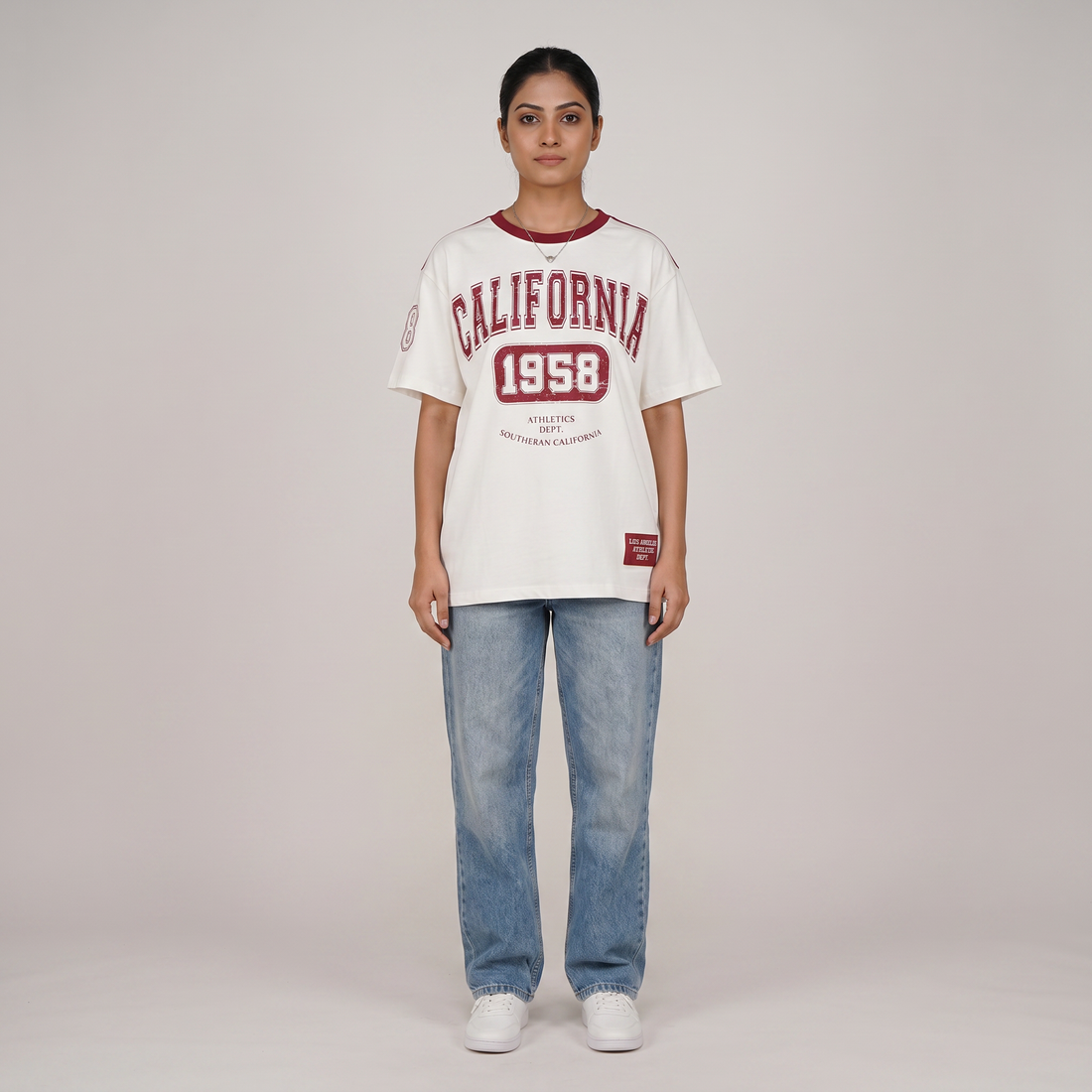 Cotton Graphic Longline T-Shirt