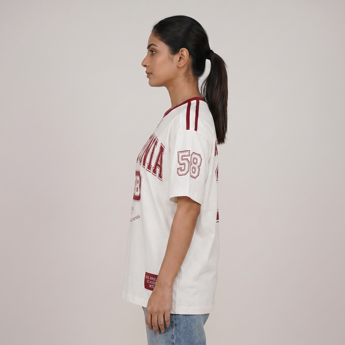 Cotton Graphic Longline T-Shirt