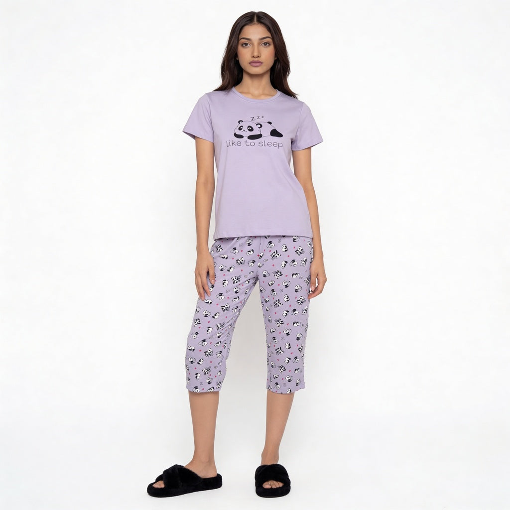 Cotton Printed Lounge Capris