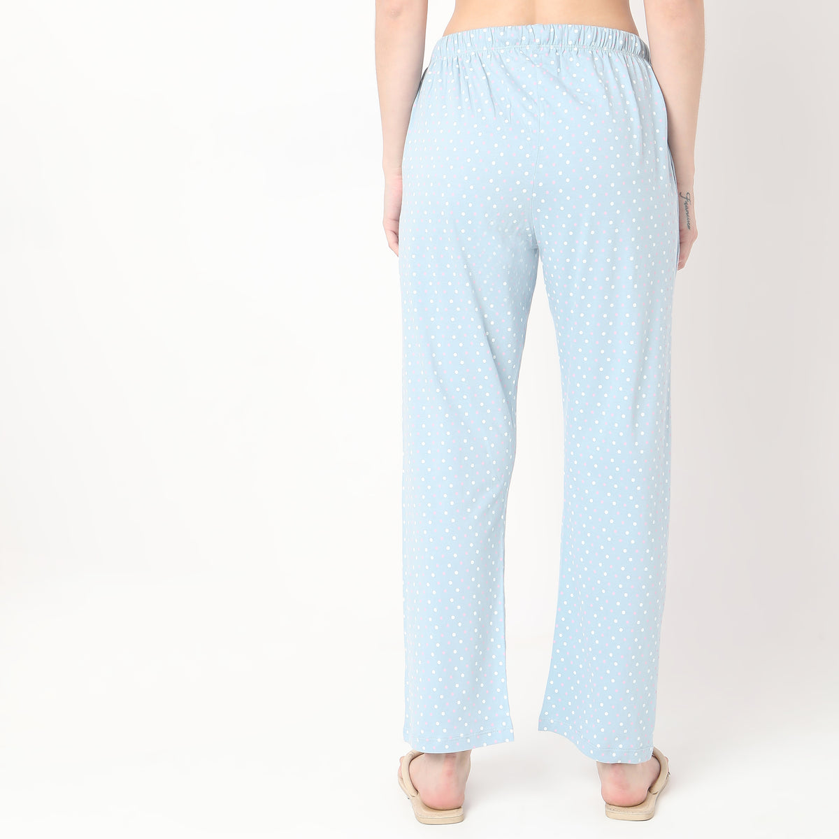 Regular Fit Polka Dot Mid Rise Pyjamas