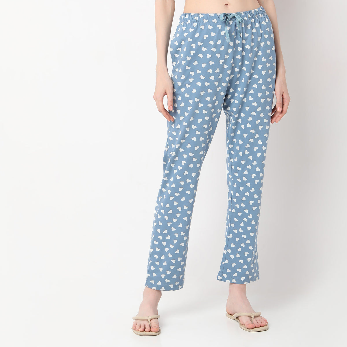 Heart Print Full Length Lounge Pyjamas