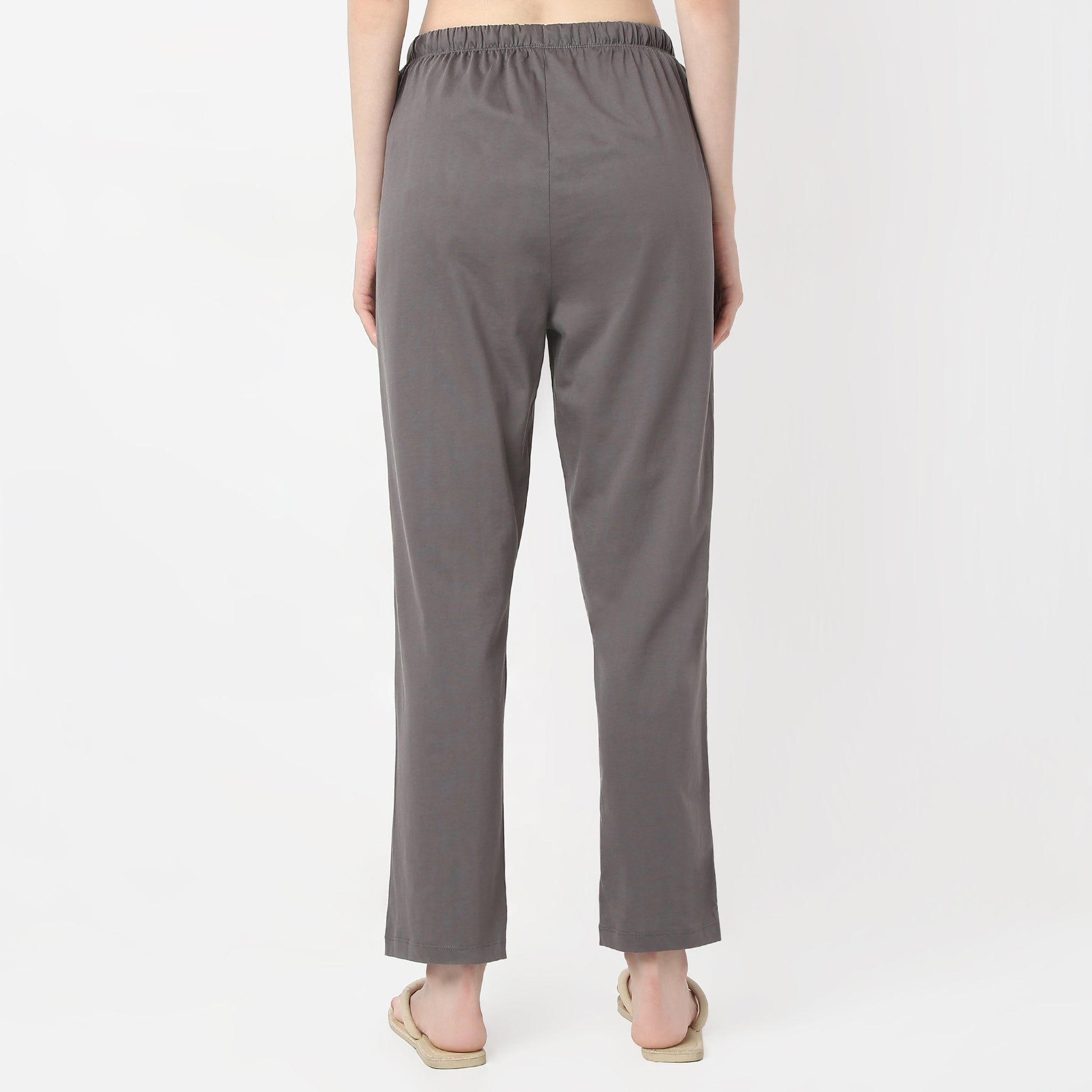 Regular Fit Solid Mid Rise Pyjamas