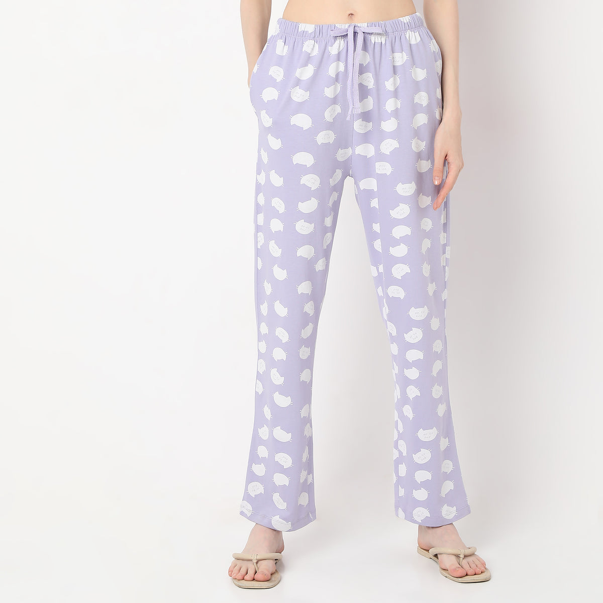 Animal Print Ankle Length Core Pyjamas