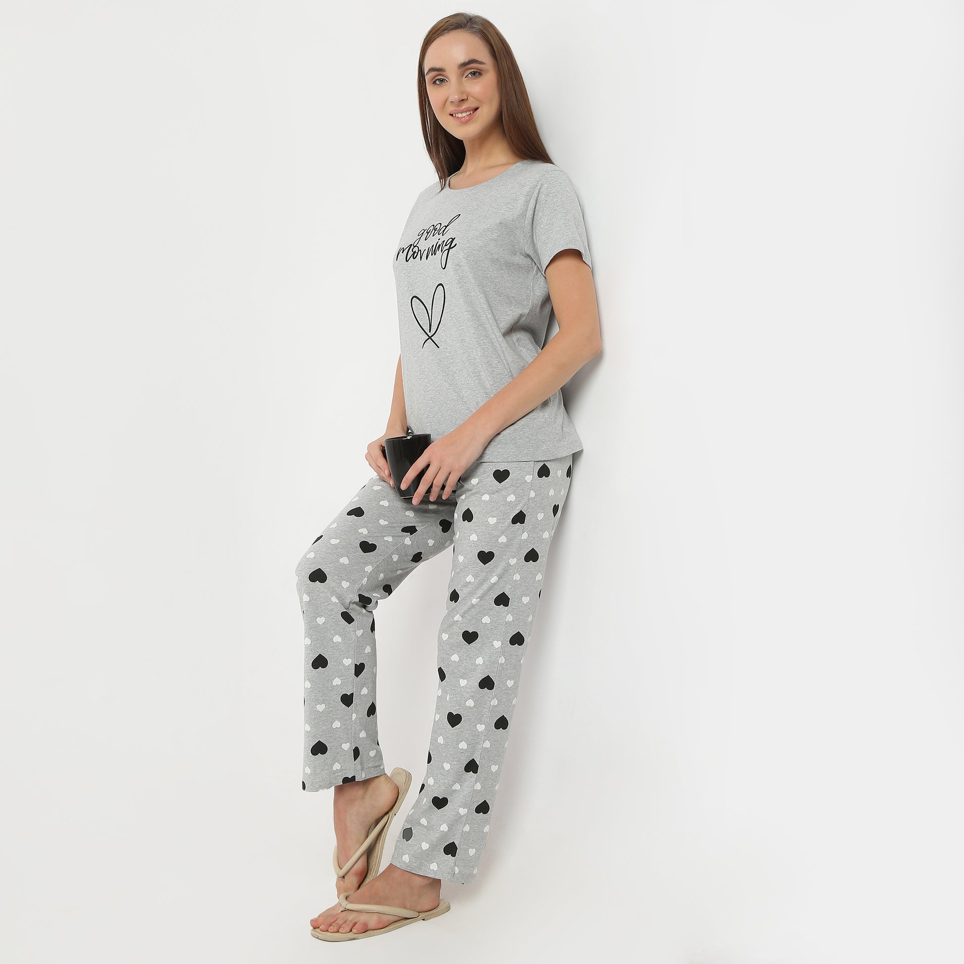 Regular Fit All Over Print Full Length Mid Rise Pyjamas