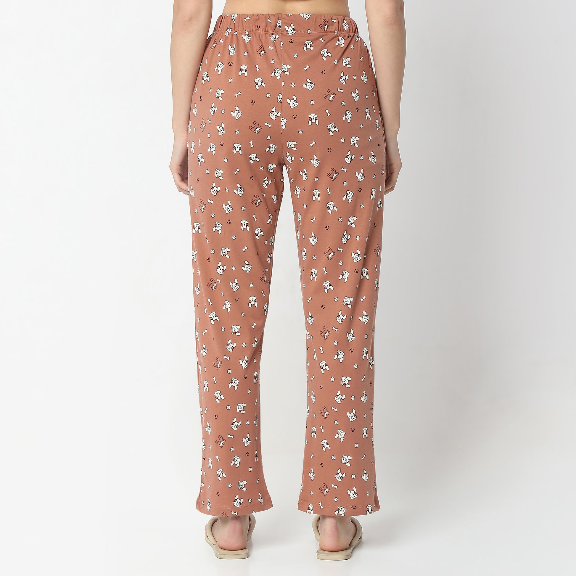 Regular Fit All Over Print Full Length Mid Rise Pyjamas