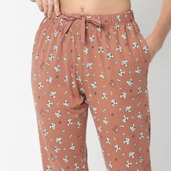 Regular Fit All Over Print Full Length Mid Rise Pyjamas