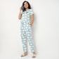 Regular Fit Printed Ankle Length Mid Rise Pyjamas