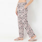 Regular Fit Animal Print Ankle Length Mid Rise Pyjamas