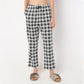Regular Fit Checkered Ankle Length Mid Rise Pyjamas