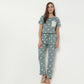 Regular Fit Printed Full Length Mid Rise Pyjamas
