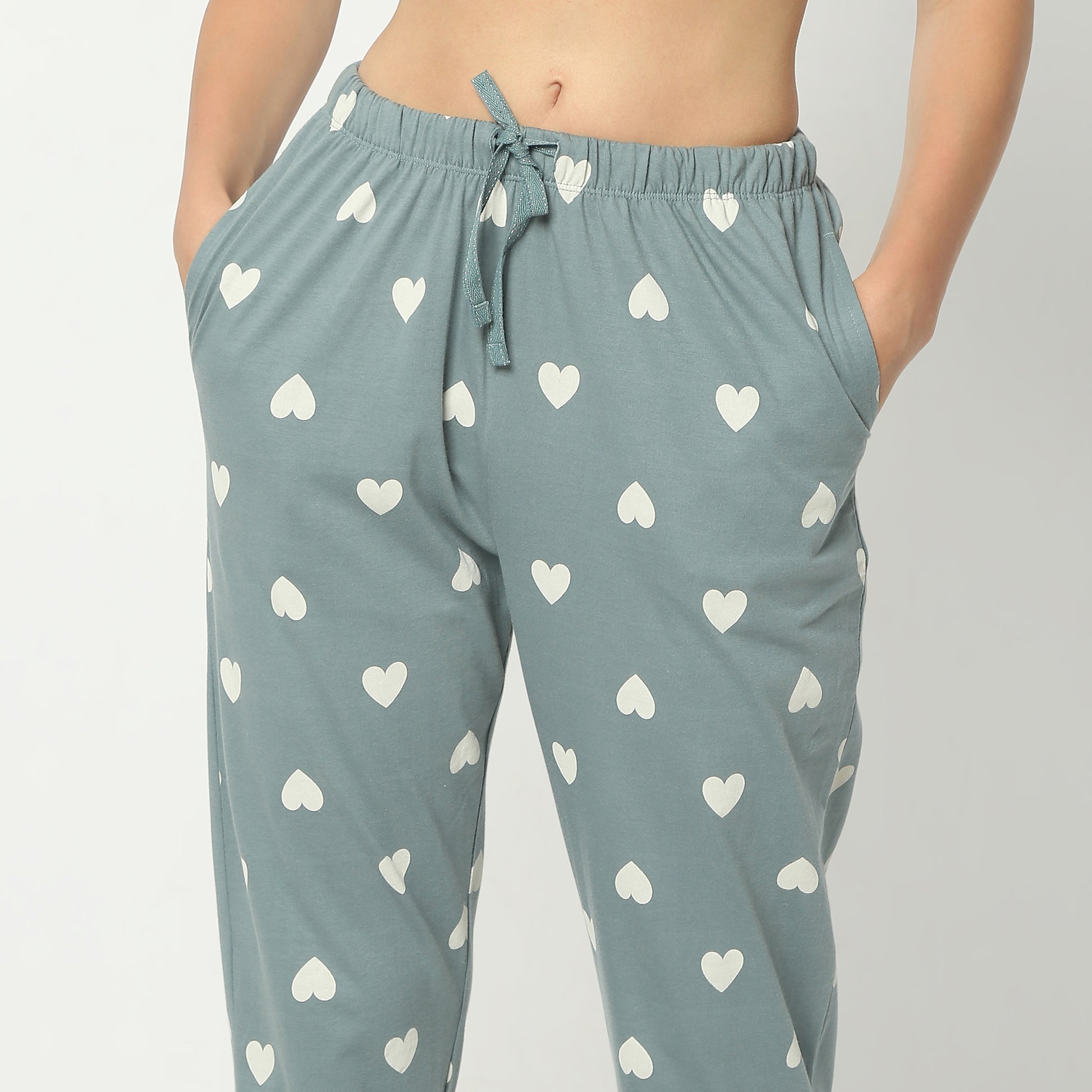 Regular Fit Printed Full Length Mid Rise Pyjamas