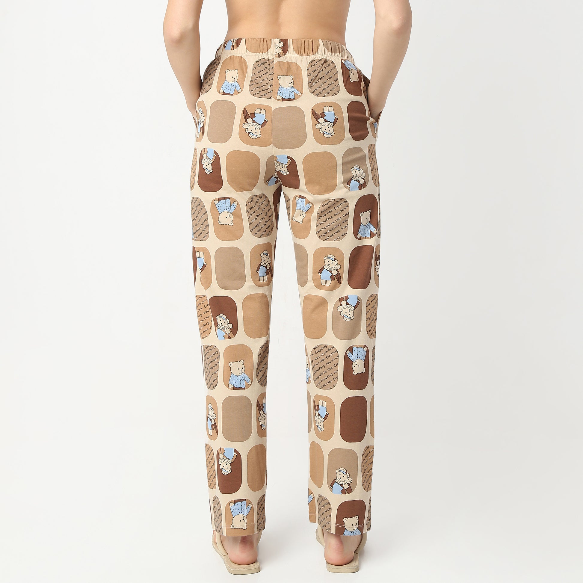 Regular Fit Printed Full Length Mid Rise Pyjamas