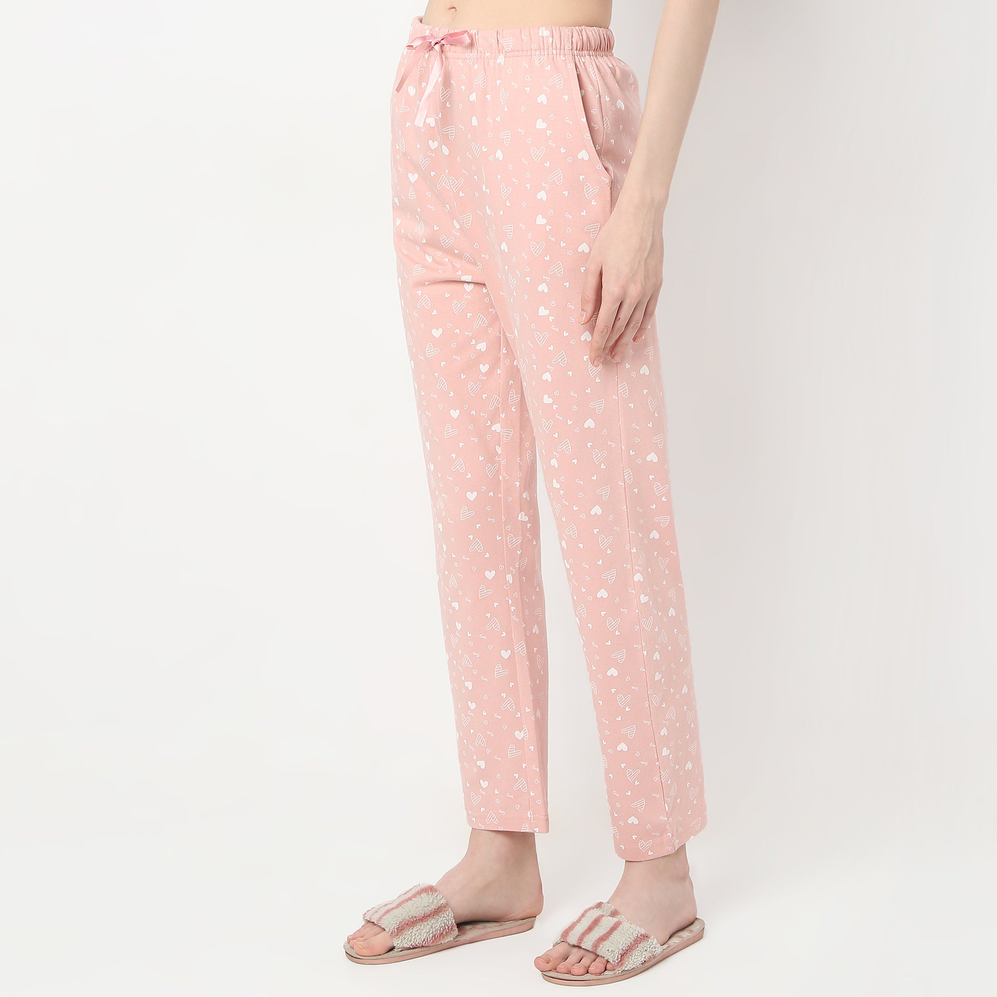 Regular Fit Printed Mid Rise Pyjamas