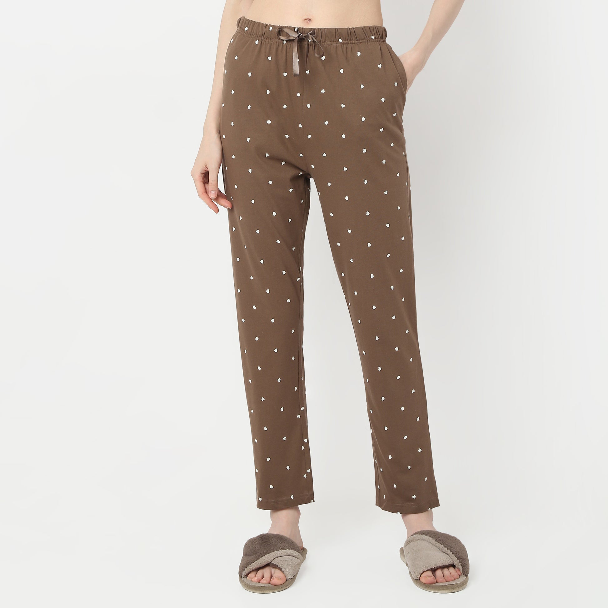 Regular Fit Printed Mid Rise Pyjamas