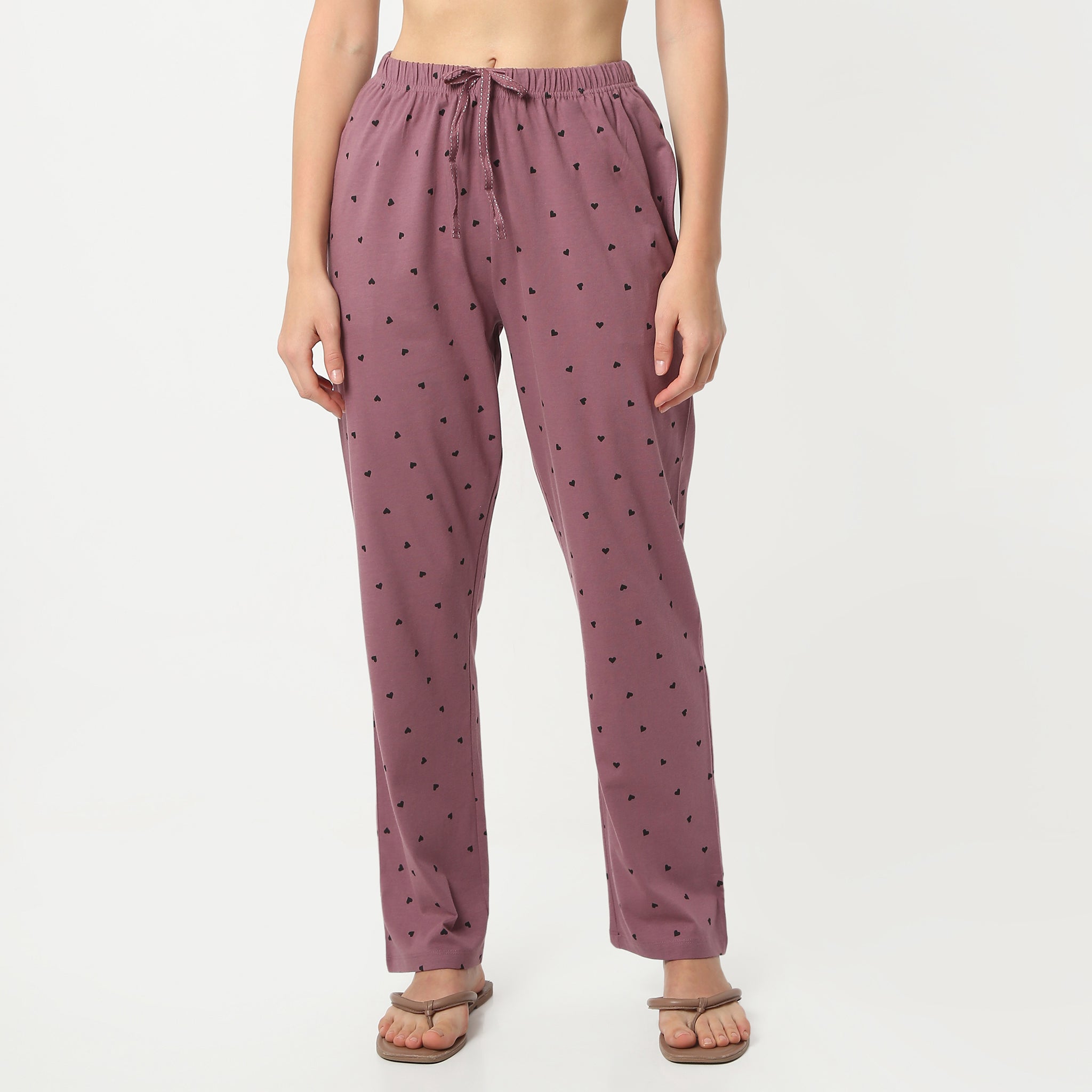 Regular Fit Printed Full Length Mid Rise Pyjamas