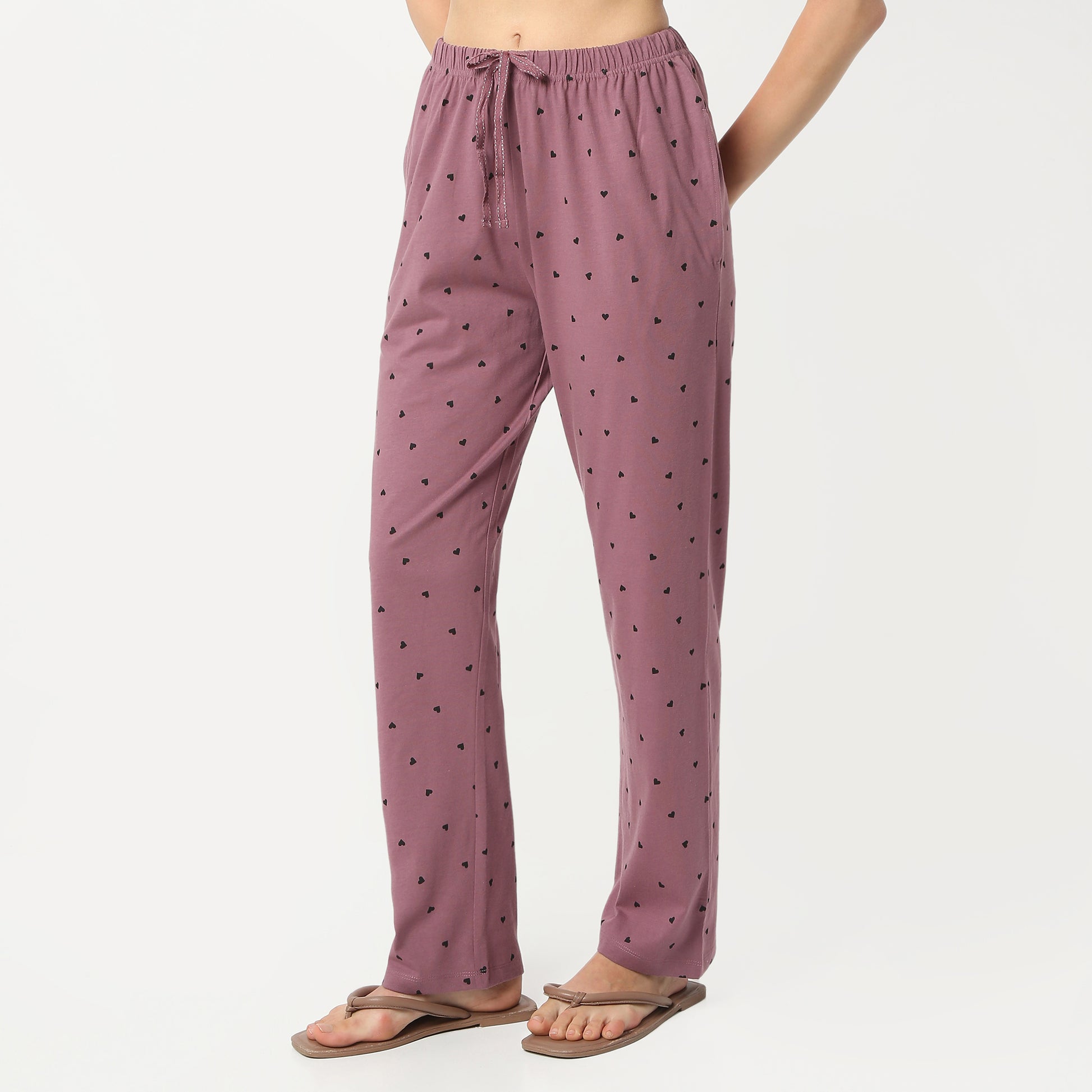 Regular Fit Printed Full Length Mid Rise Pyjamas