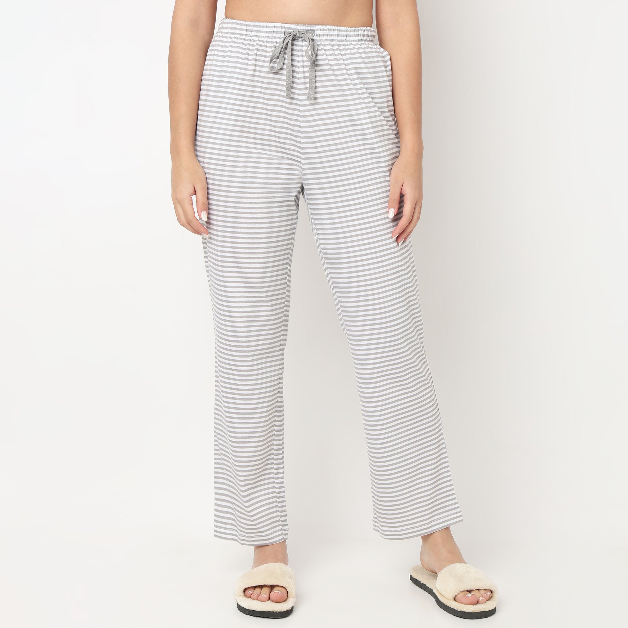 Cotton Striped Lounge Pyjama