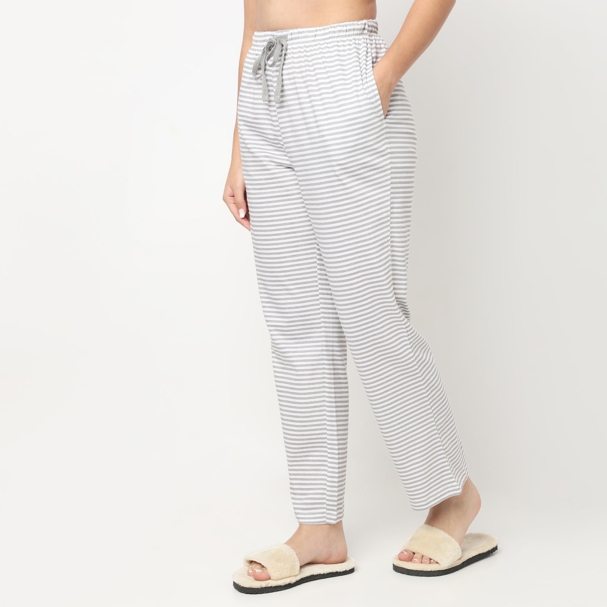 Cotton Striped Lounge Pyjama